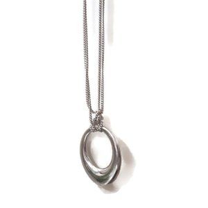 Silver Tone Long Necklace